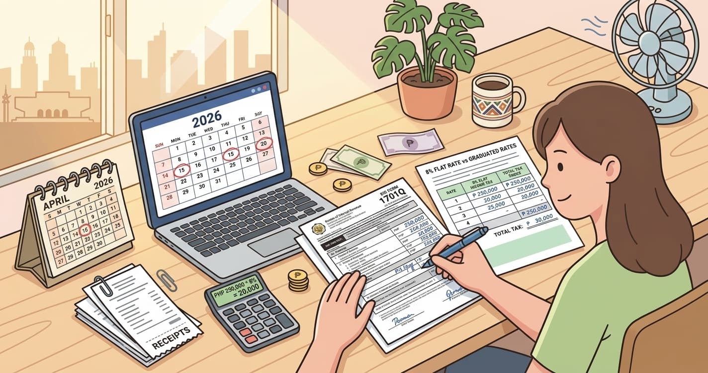 Philippines Freelancer Tax Guide 2026: BIR Registration, Filing Deadlines, and the 8% Rule