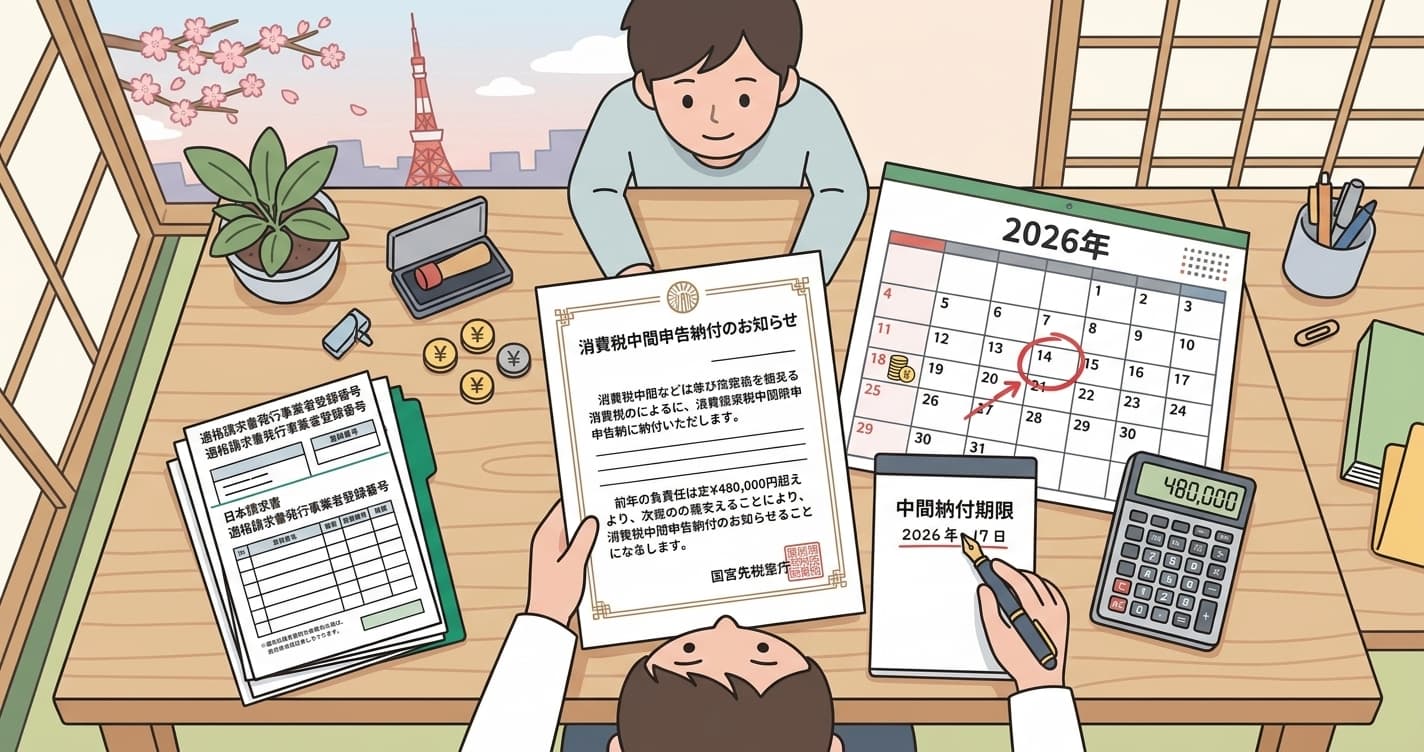 Japan Consumption Tax Interim Filing Guide 2026 | Freelancers and Sole Proprietors