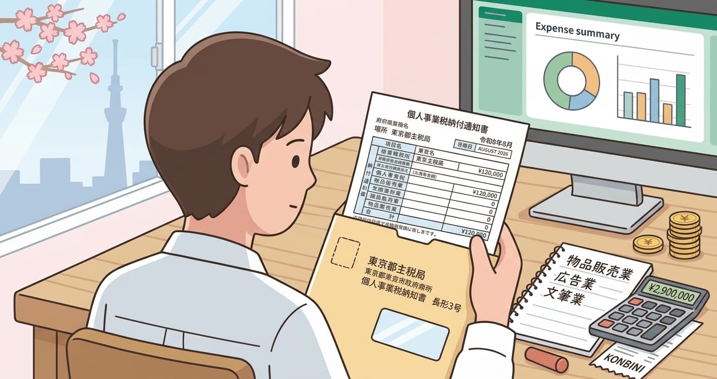 일본 개인사업세 완벽 정리: 과세 대상·세율·계산 방법 (2026년)