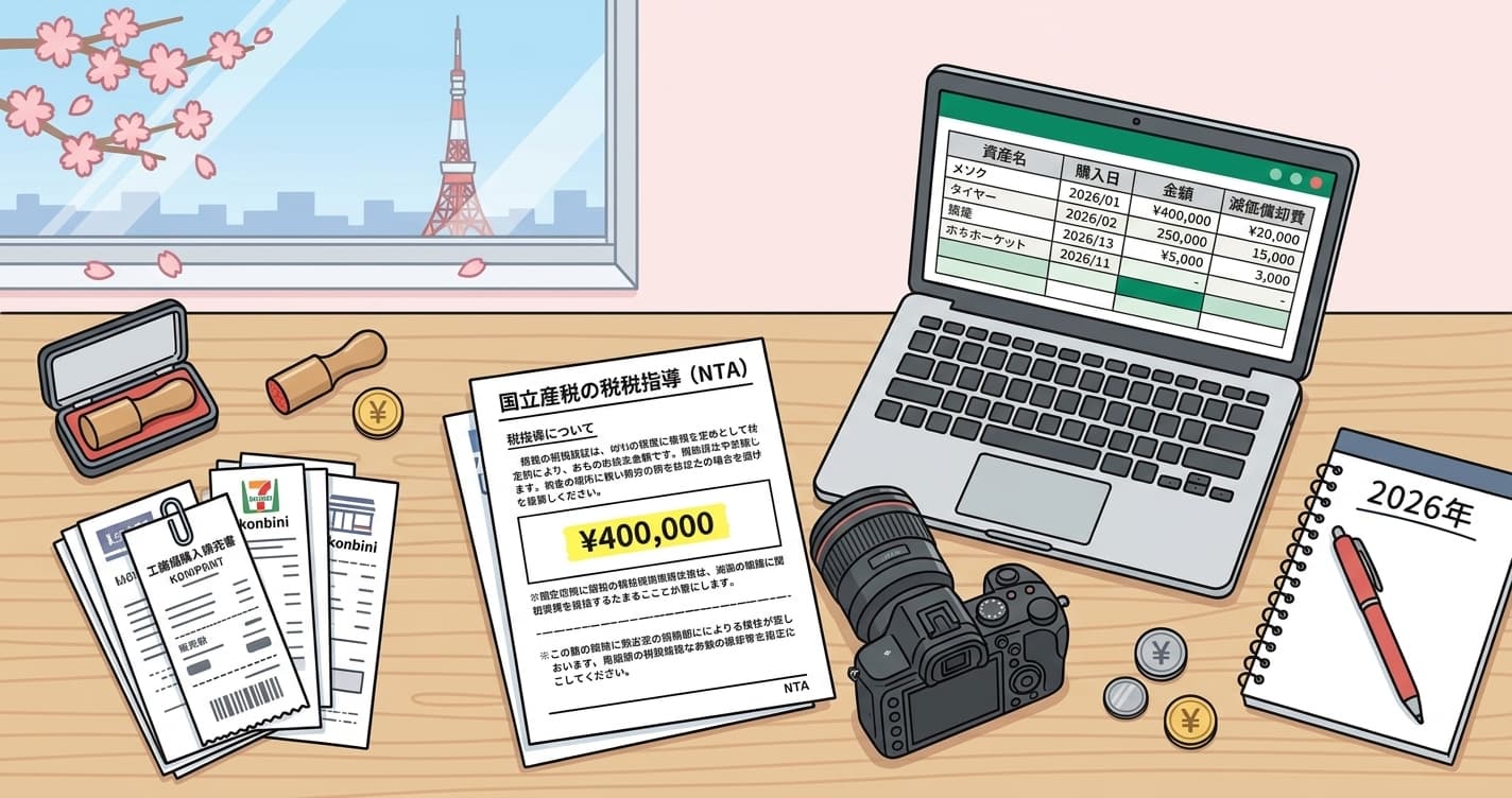 일본 소액 감가상각자산 특례, 40만 엔 미만으로 확대(2026 개정)