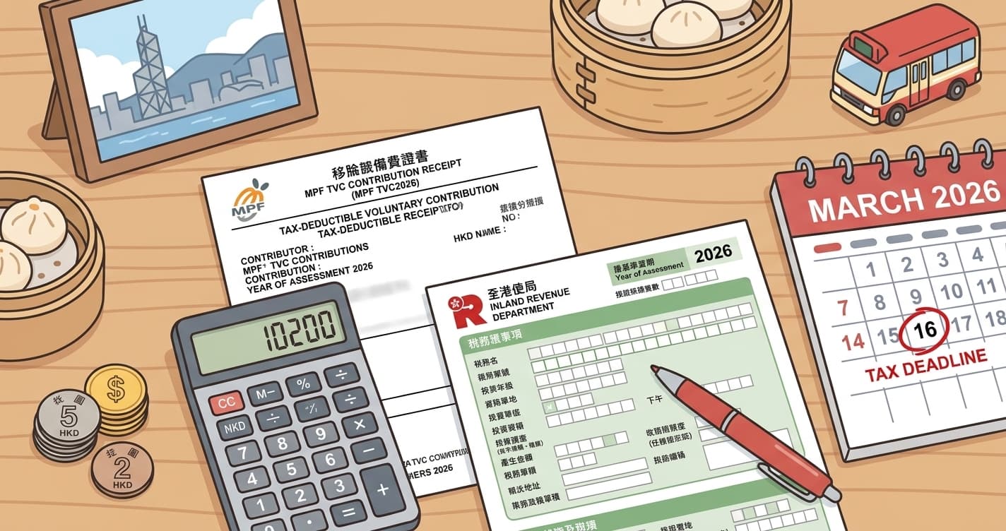 香港MPF TVC 2026：フリーランスが最大1万200香港ドル節税