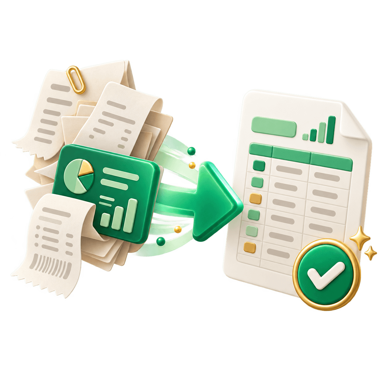 Organized expense records ready to share